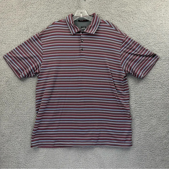 Nike Other - Tiger Woods Collection Nike Fit Dry‎ Short Sleeve Polo Shirt Red Gray Men's XL